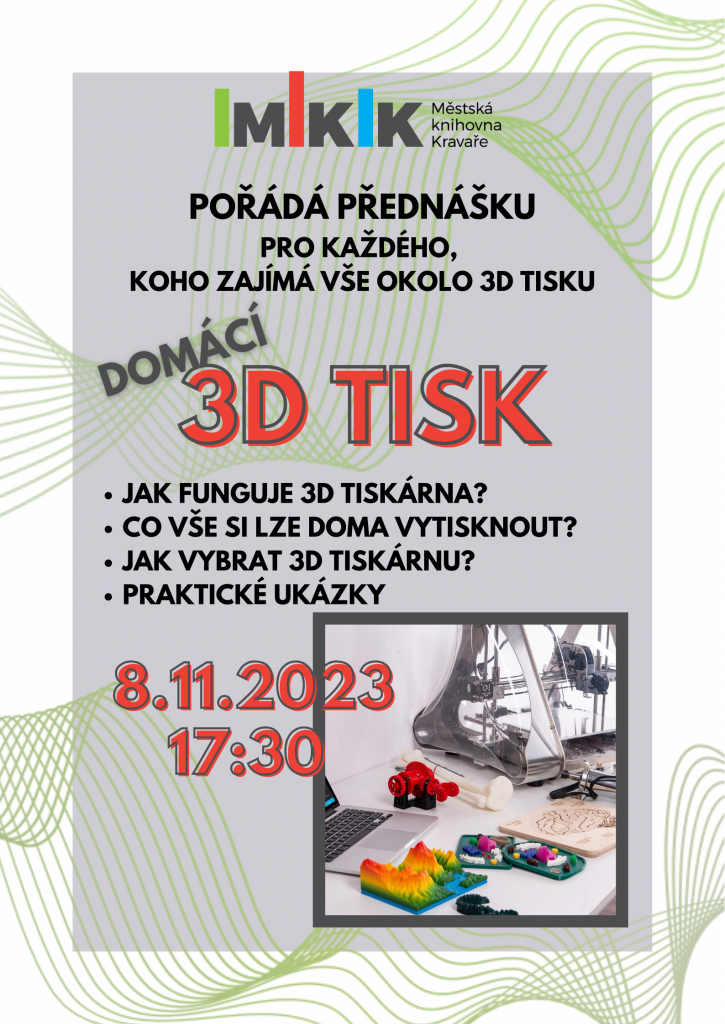 Plakát - Přednáška o 3D tisku