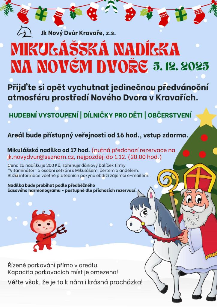 Plakát Mikulášská nadílka na Novém Dvoře