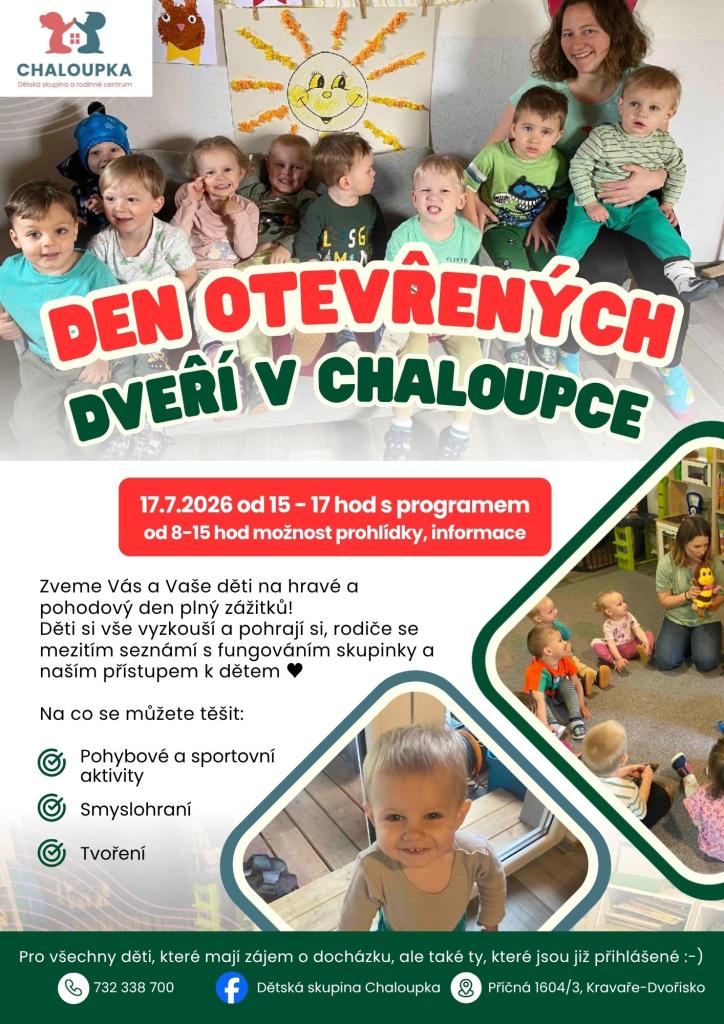 Plakát Den otevřených dveří v&nbsp;Chaloupce