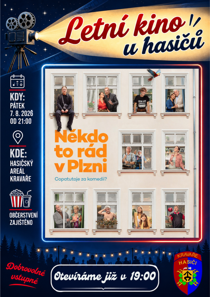 Plakát Letní kino u hasičů