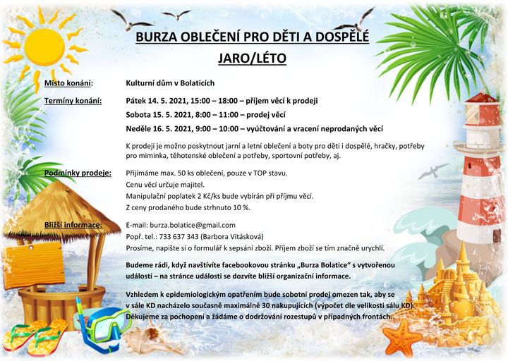 Burza oblečení pro děti i dospělé