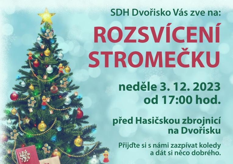 Plakát Rozsvícení stromečku na Dvořisku
