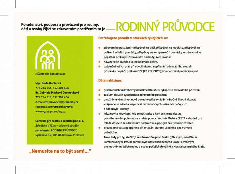 Informační plakát - Rodinný průvodce