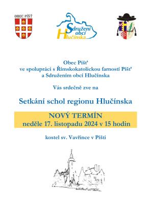Plakát Setkání schol regionu v Píšti