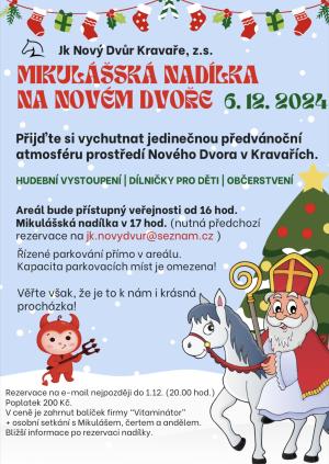 Plakát Mikulášská nadílka na Novém Dvoře