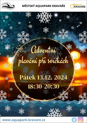 Plakát Adventní plavání při svíčkách