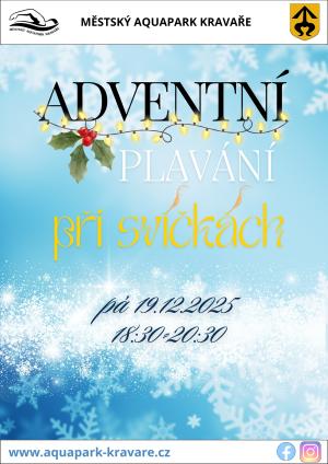 Plakát Adventní plavání při svíčkách