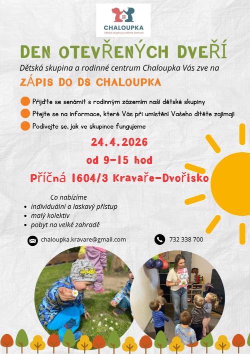 Plakát DOD Dětská skupina Chaloupka