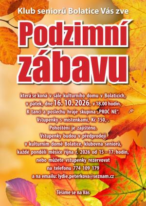 Plakát Podzimní zábava