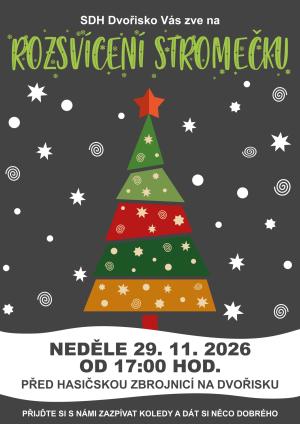 Plakát Rozsvícení stromečku na Dvořisku