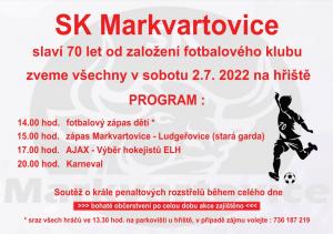 70.let založení fotbalového klubu