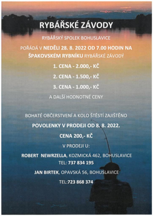 Bohuslavice Rybářské závody