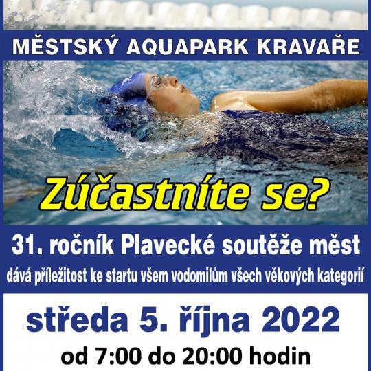 Plakát Plavecká soutěž měst