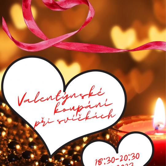 Plakát Valentýnské koupání při svíčkách