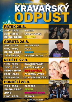 Plakát Program Kravařského odpustu
