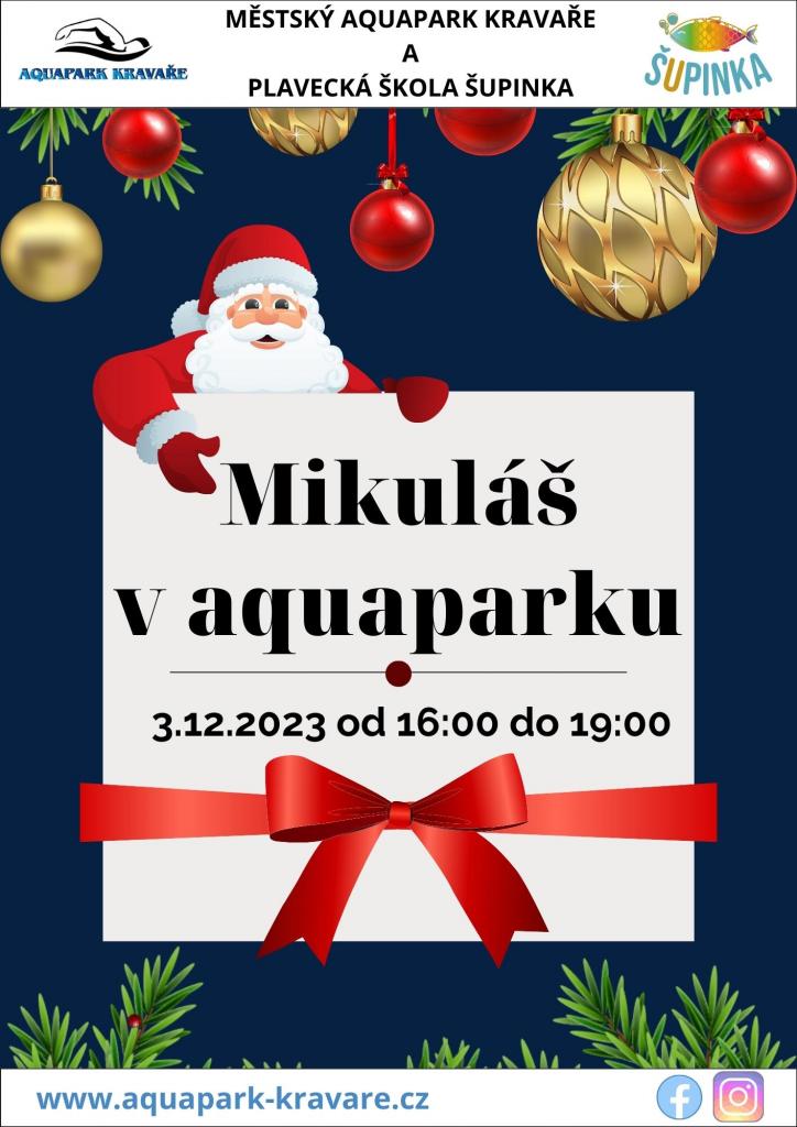 Plakát Mikuláš v aquaparku