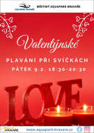 Plakát Valentýnské plavání při svíčkách
